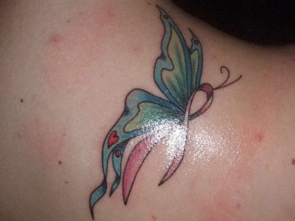 butterfly ribbon tattoo featured image