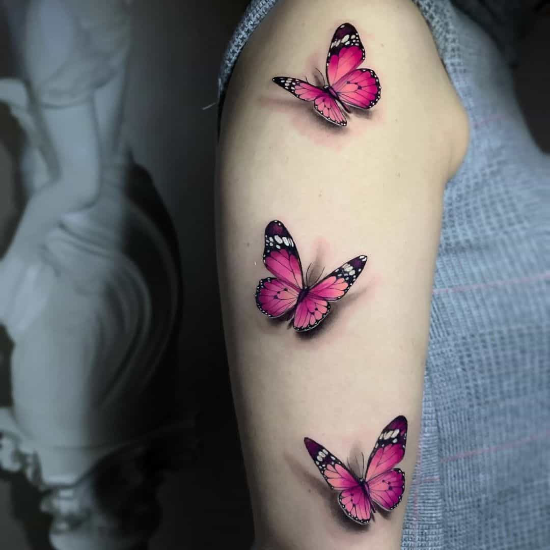 pink butterfly Realistic Style