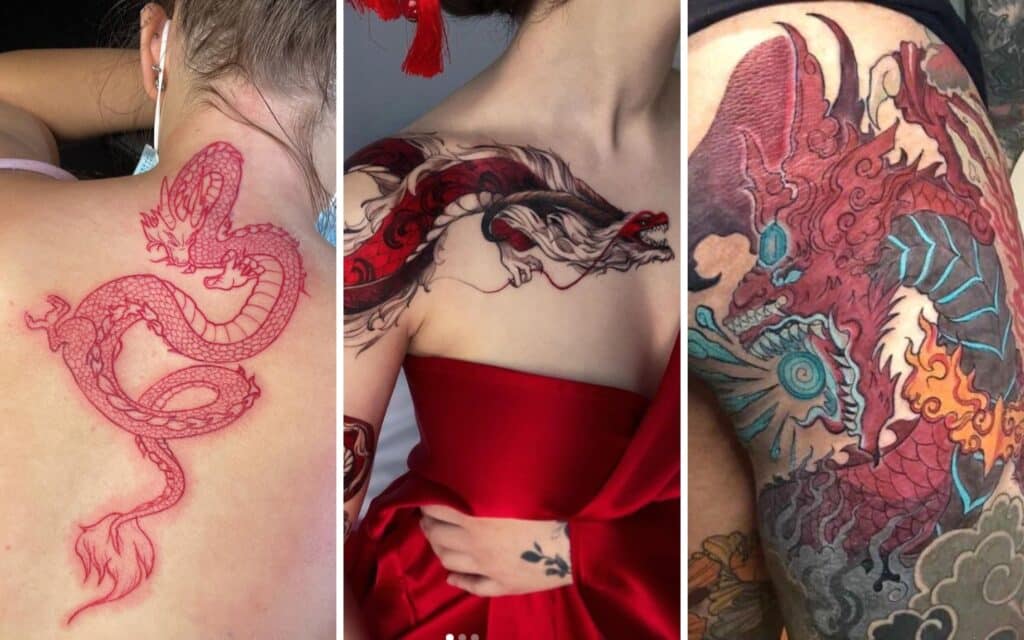 best red dragon tattoo ideas featured image