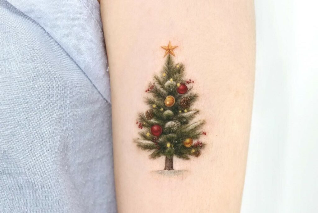 christmas tree tattoo featured image