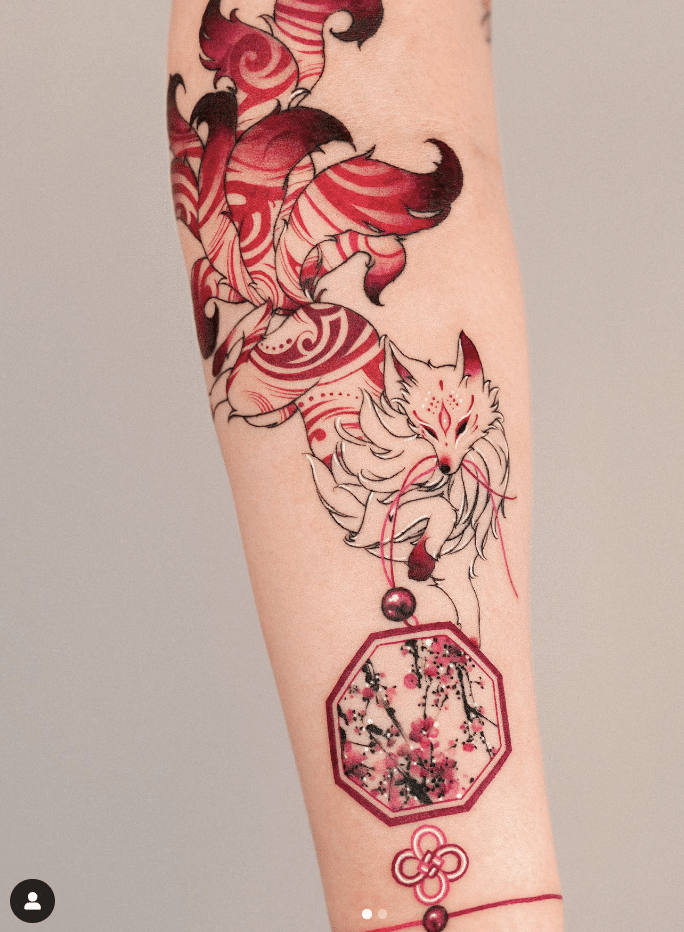 Nine-Tailed Kitsune Tattoo