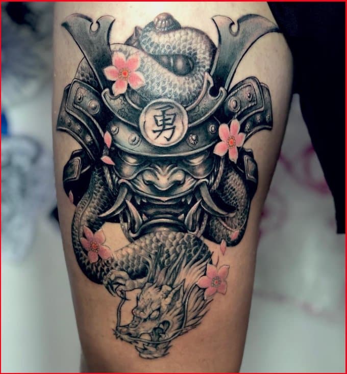Samurai Mask tattoo