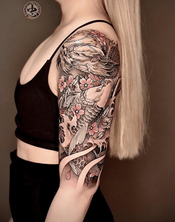 Arm With Eastern Dragon Tattoo