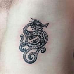 Celtic Minimalist Dragon Tattoo