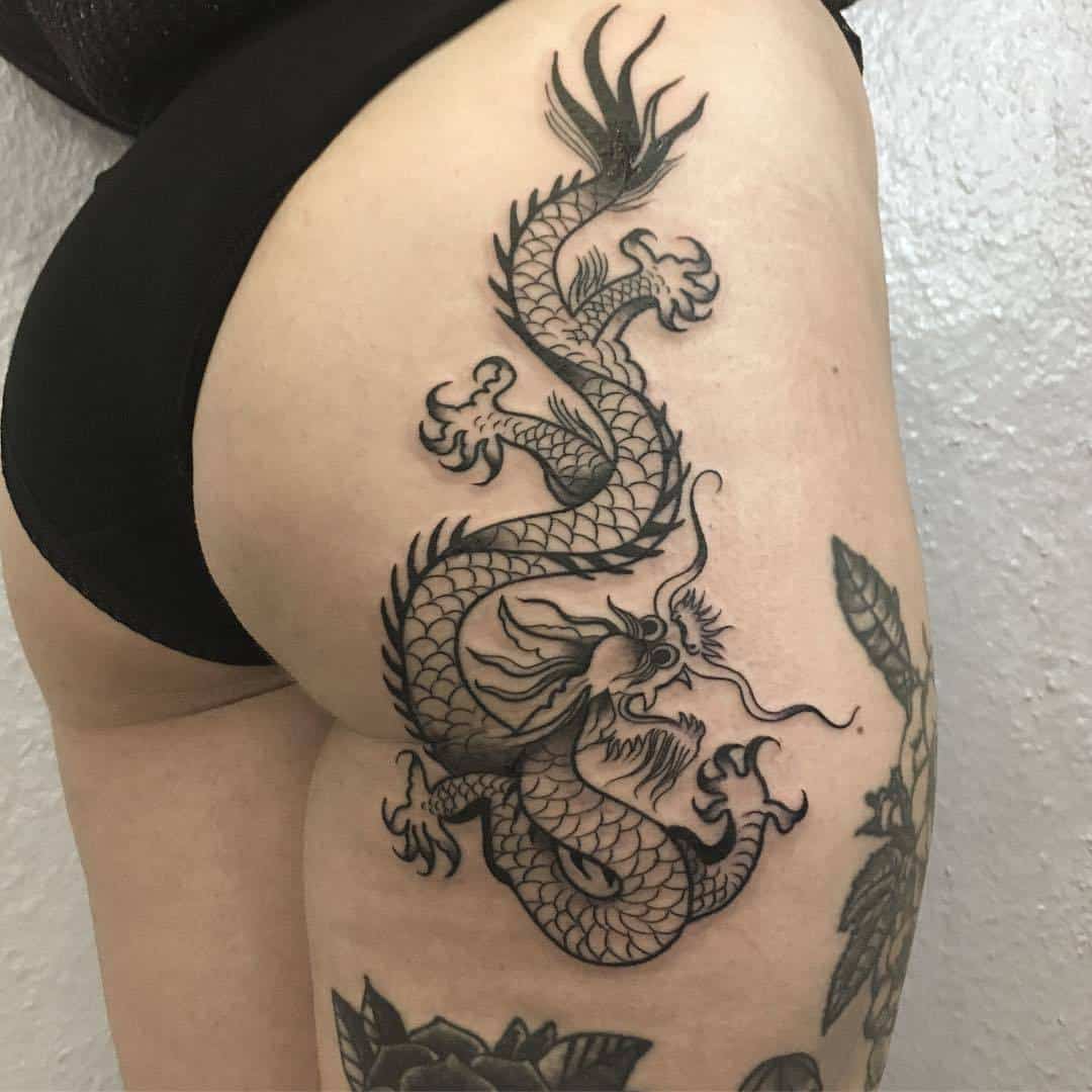 Chinese Dragon Tattoo Designs On The Arm/Leg