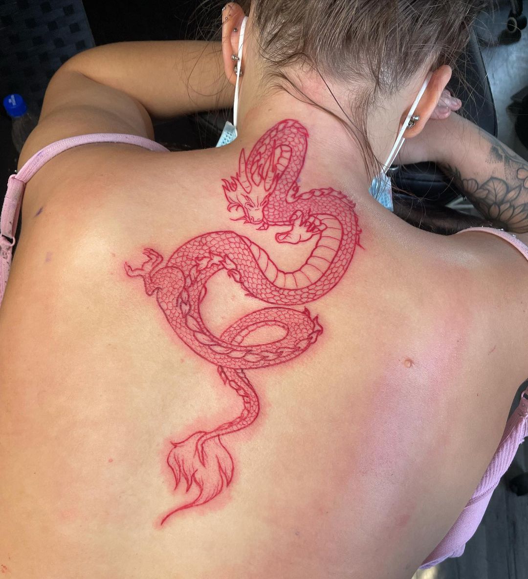 Chinese Red Dragon Tattoo