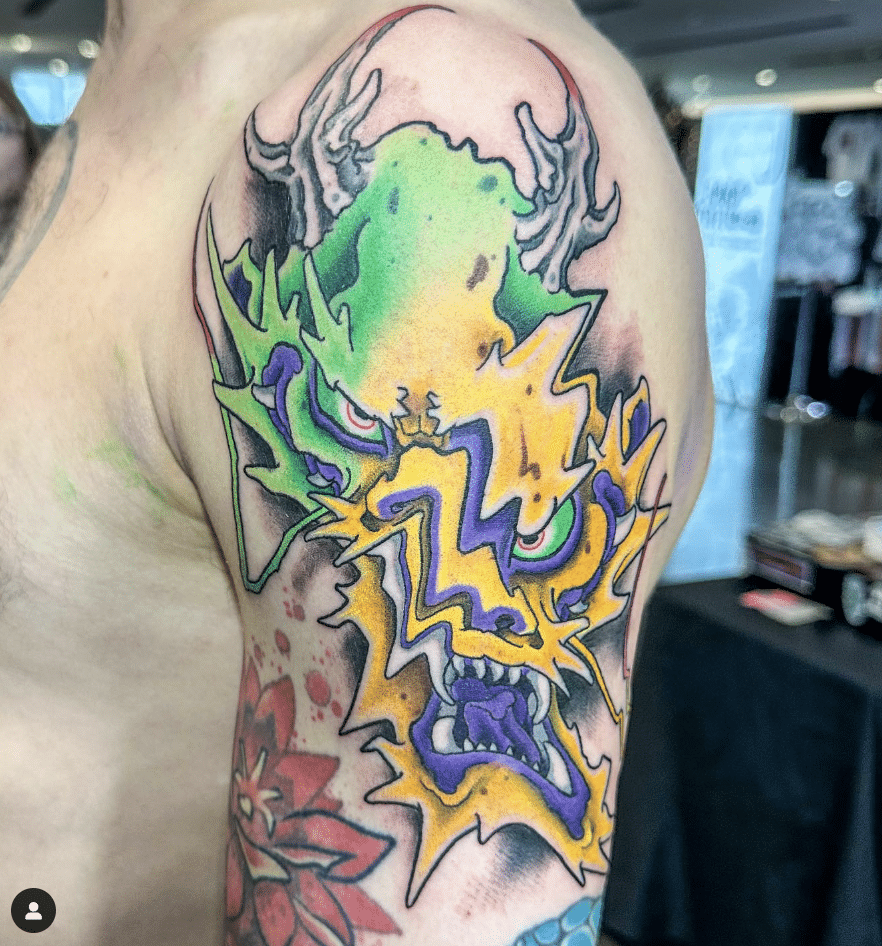 Electricity Dragon Tattoo