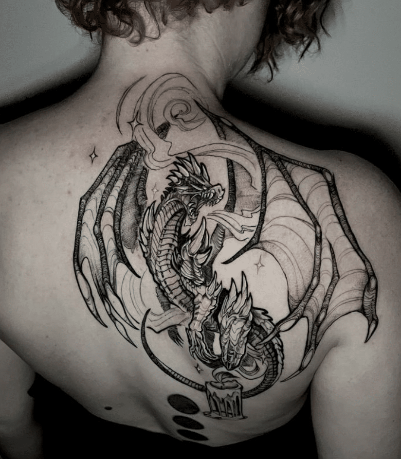 European Dragon what does a dragon tattoo mean