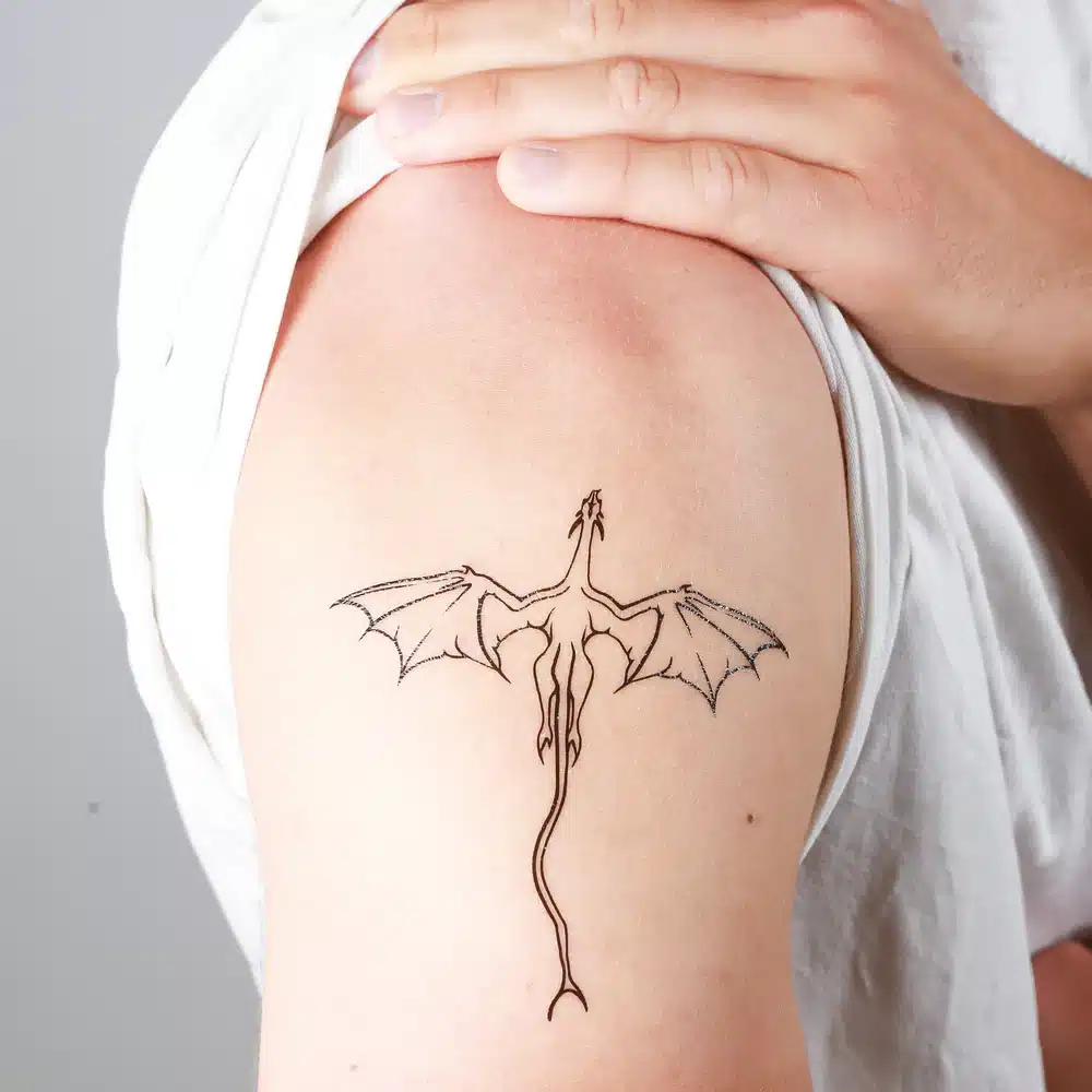 European White Dragon Tattoo