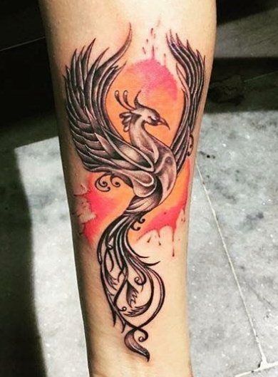 Forearm Phoenix Tattoo Idea