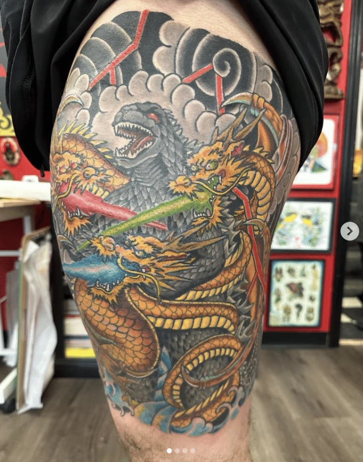 King Ghidora Godzilla Tattoo