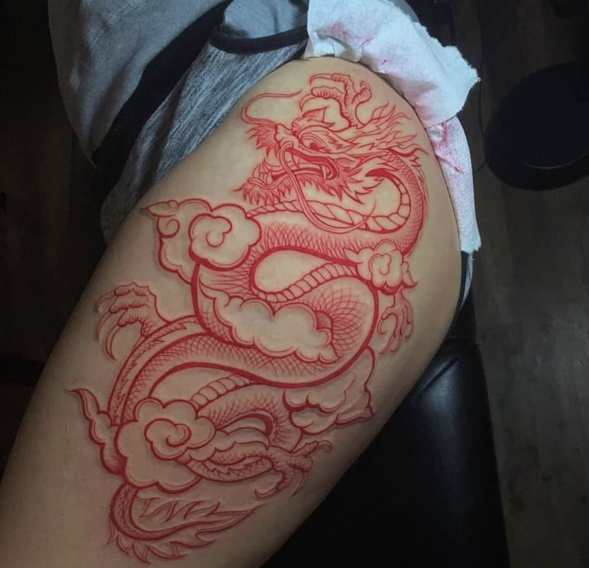 Leg/Arm With Japanese Dragon Tattoo Ideas