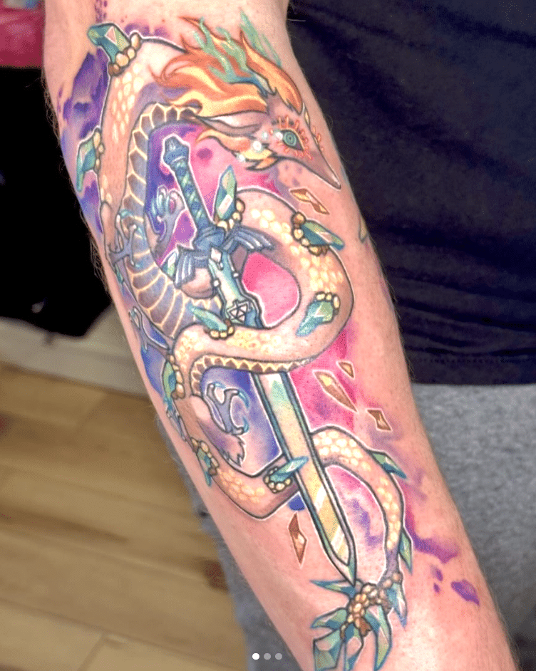 Light Dragon Legend Of Zelda Tattoo