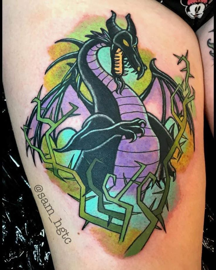 Maleficent Dragon Tattoo Sleeping Beauty Tattoo