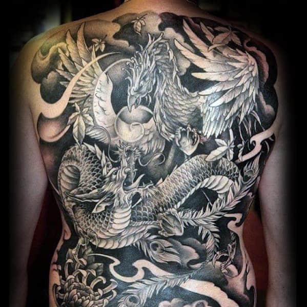 Phoenix and Dragon Tattoo Idea