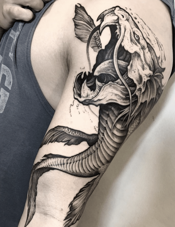 Reimagined Dragon Fish Tattoo