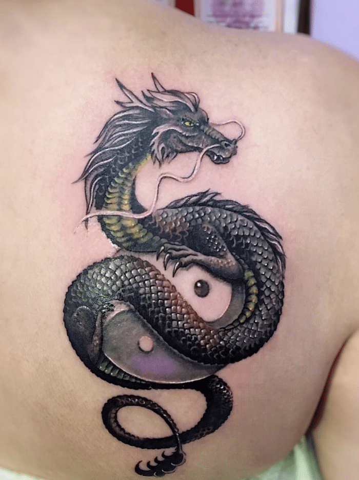 Standard Yin Yang Dragon Tattoo