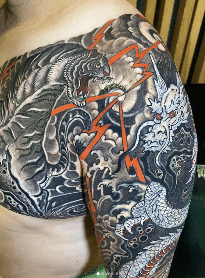 Traditional Painting Chinese Dragon Tattoo