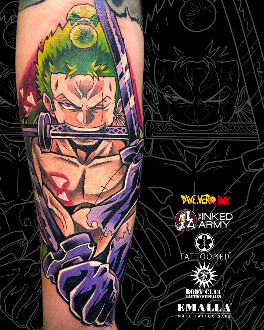 Zoro character tattoo