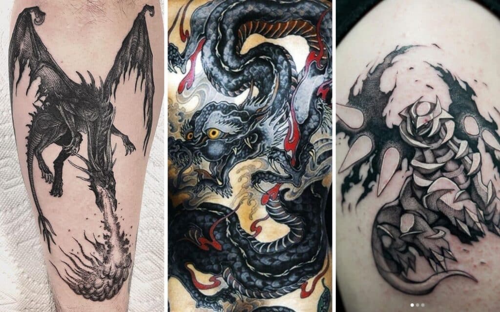 black dragon tattoo ideas featured image
