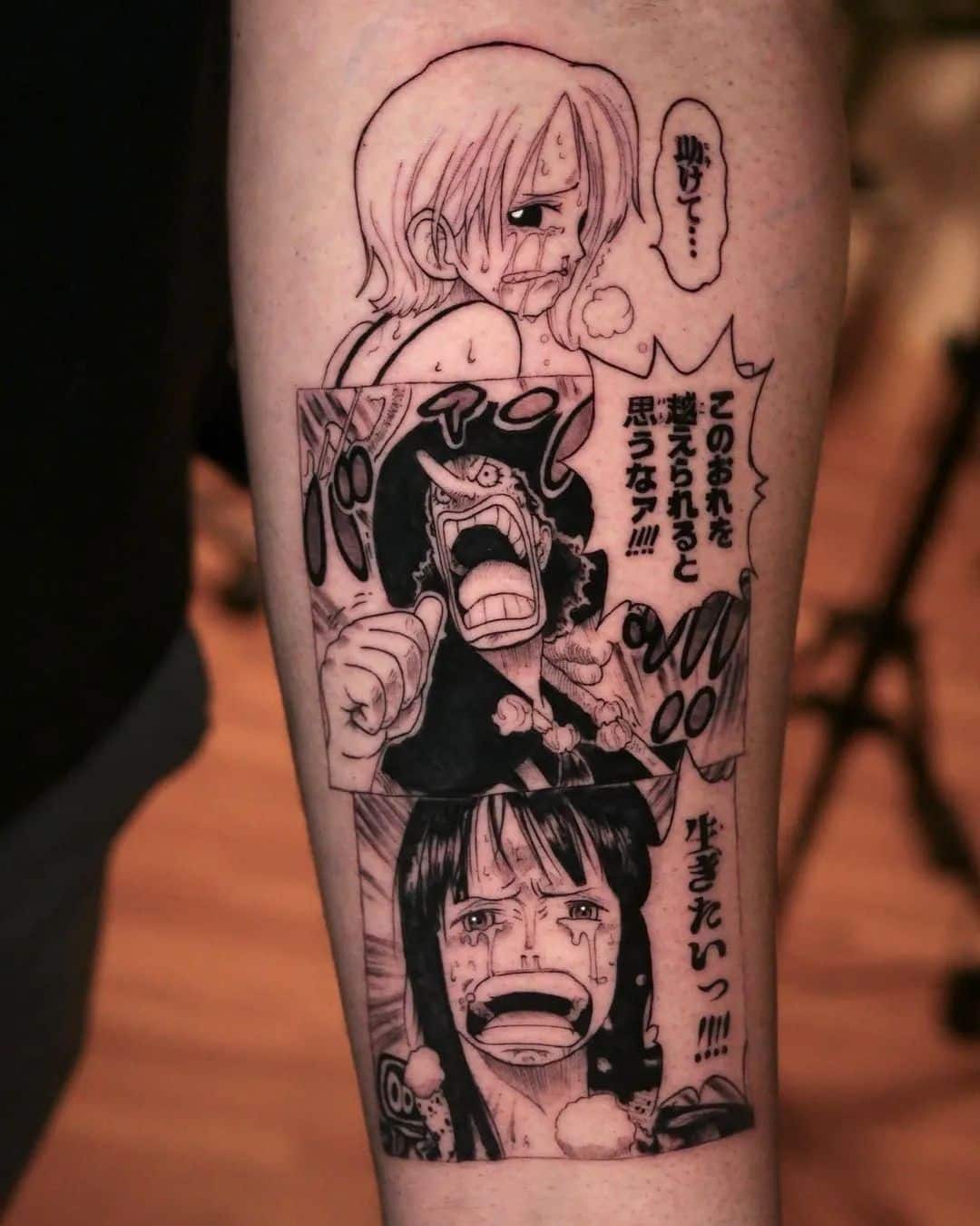 manga panel tattoo