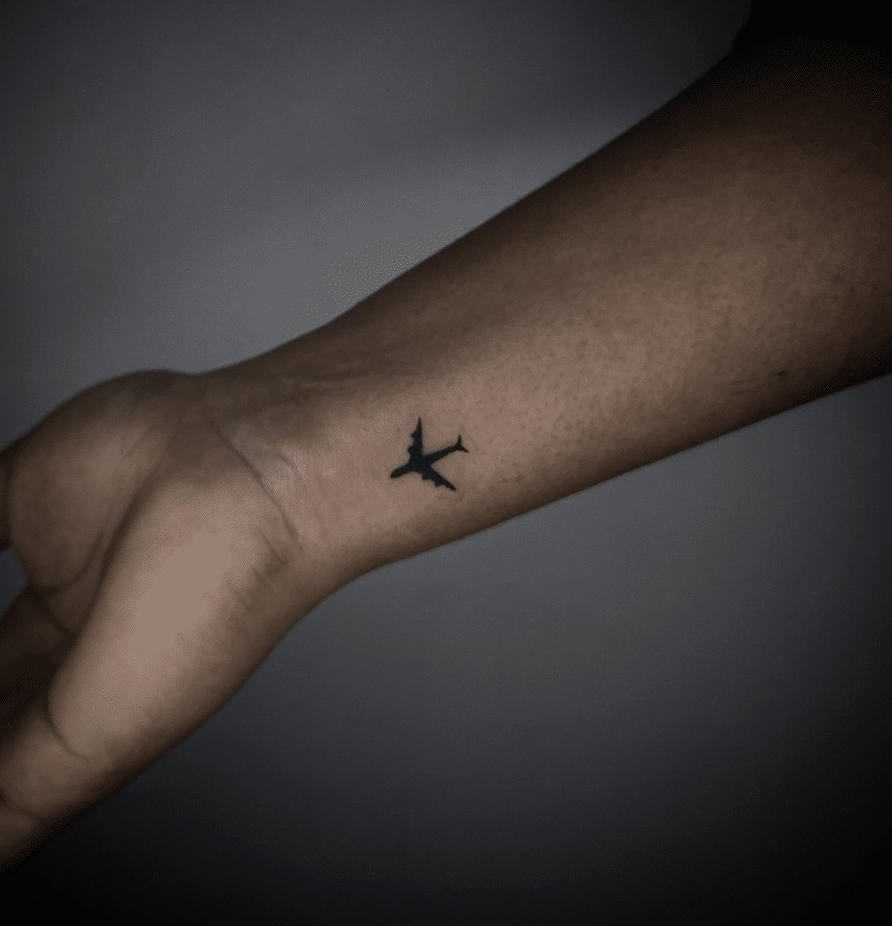 Aeroplane Wrist Tattoo