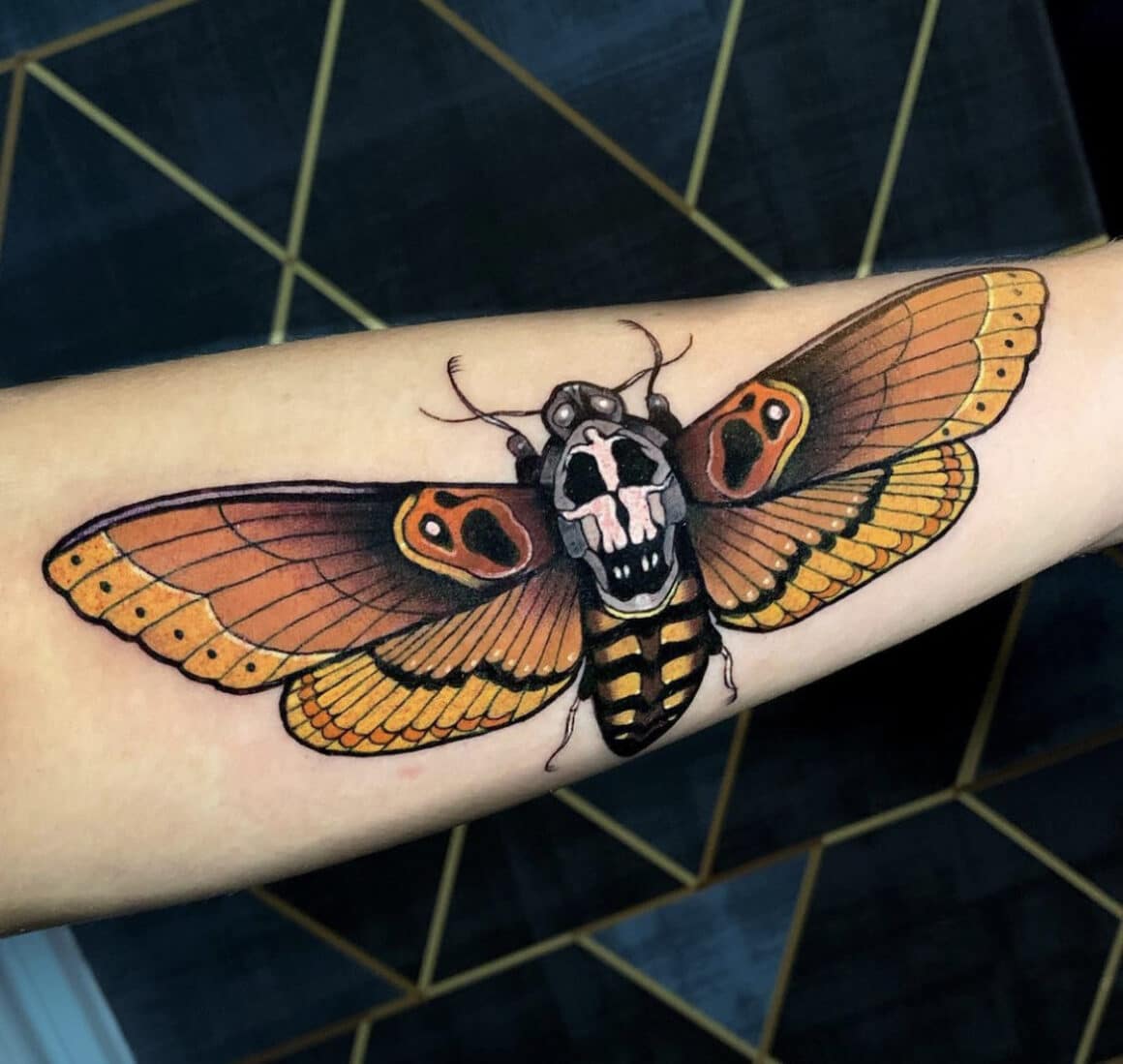 African Death’s-head Hawkmoth Tattoo