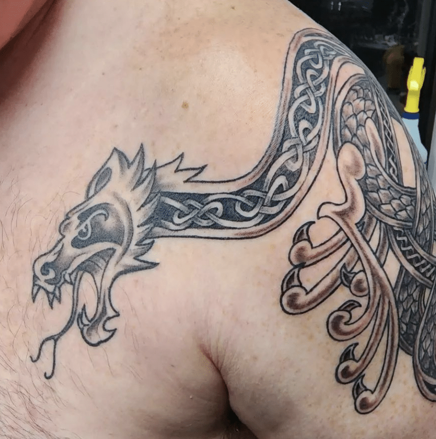 Alternate Celtic Dragon Tattoo