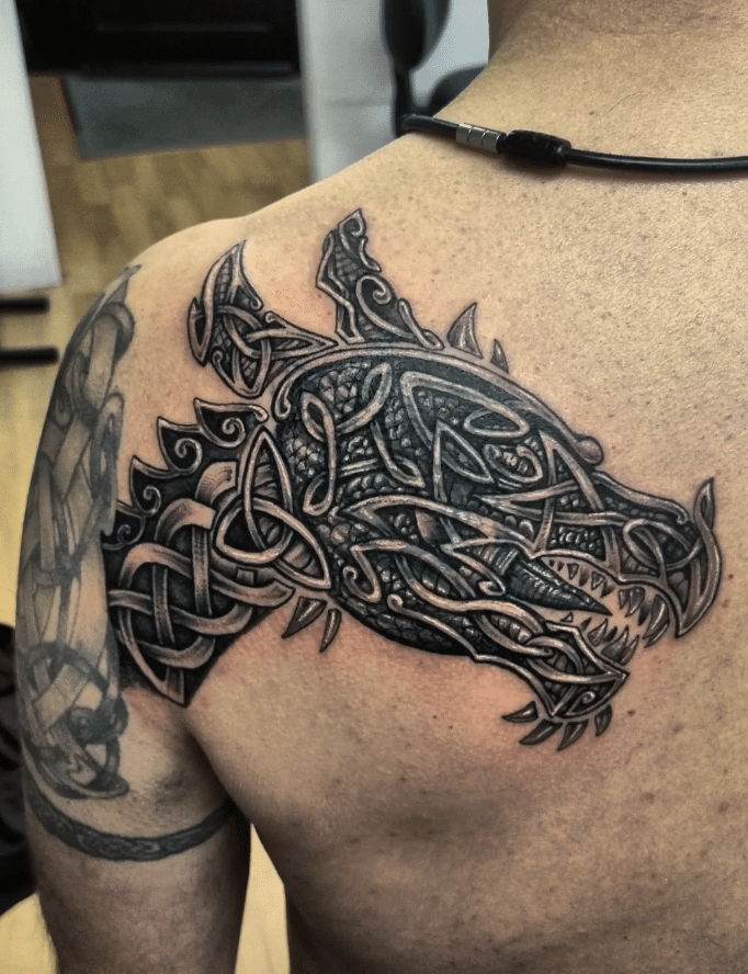 Alternative Take On A Celtic Dragon Tattoo