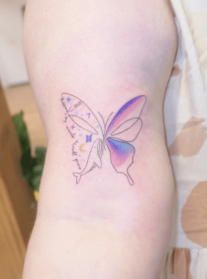 BTS Purple Butterfly Tattoo