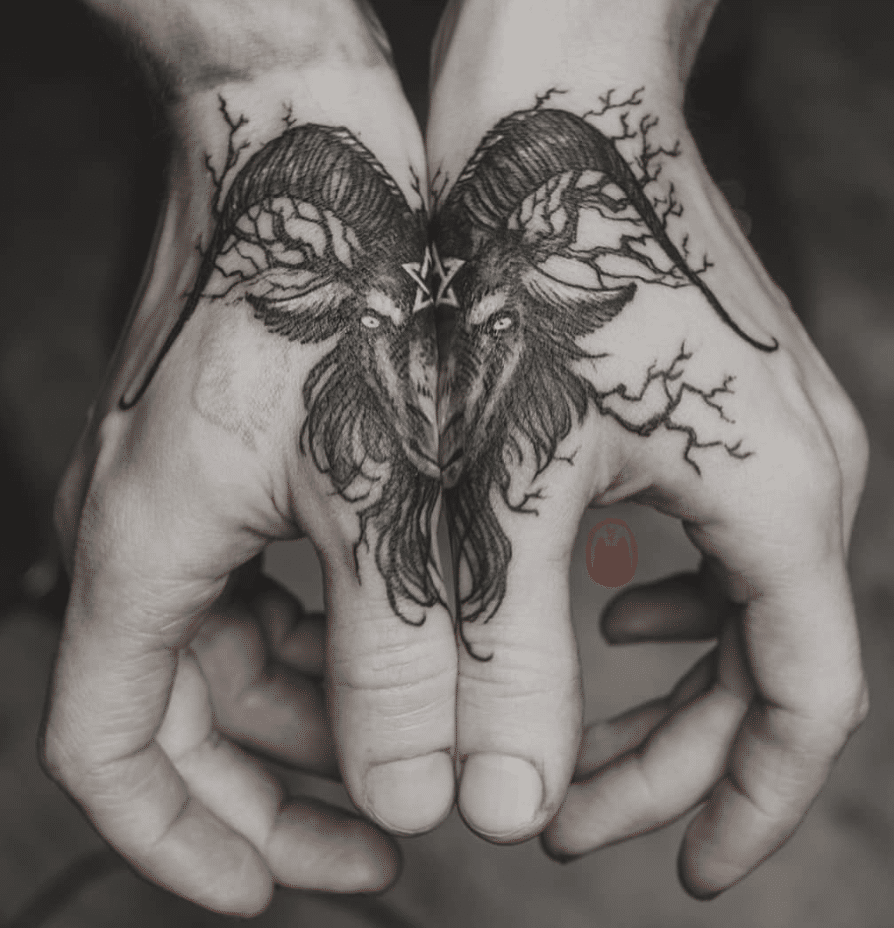 Baphomet Hand Tattoo