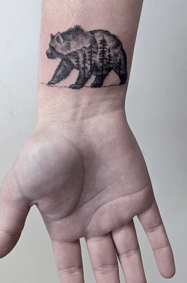 Bear Wrist Tattoo