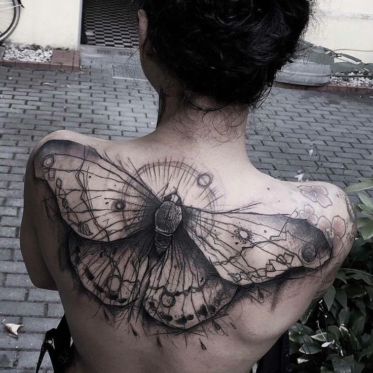 Butterfly Tattoo On The Back