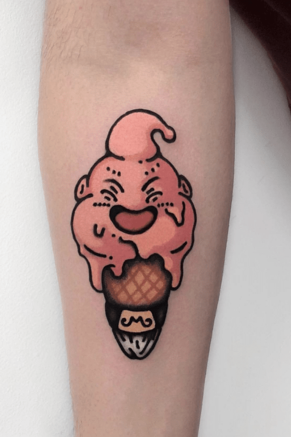 Buu Ice Cream Dragonball Tattoo