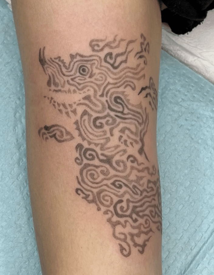 Calamity Ganon Tribal Dragon Tattoo 