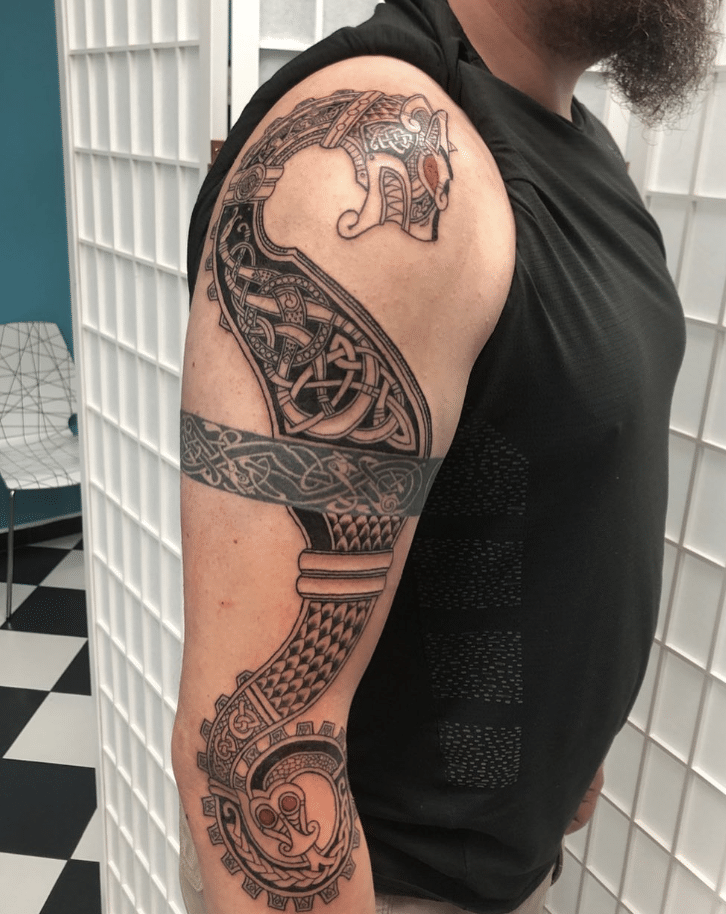 Celtic Dragon And Celtic Snake Tattoo