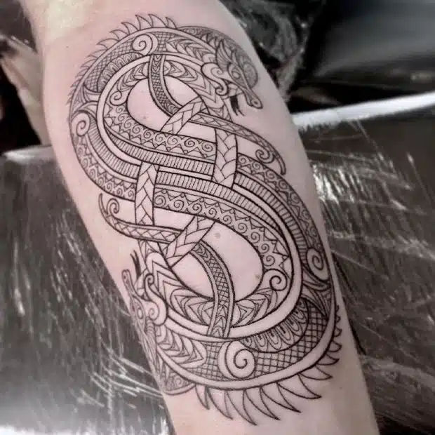 Celtic Dragon Tattoo On Arm
