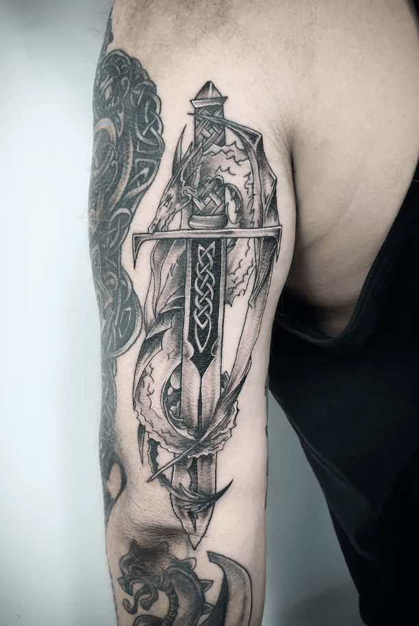 Celtic Sword Celtic Dragon Tattoo