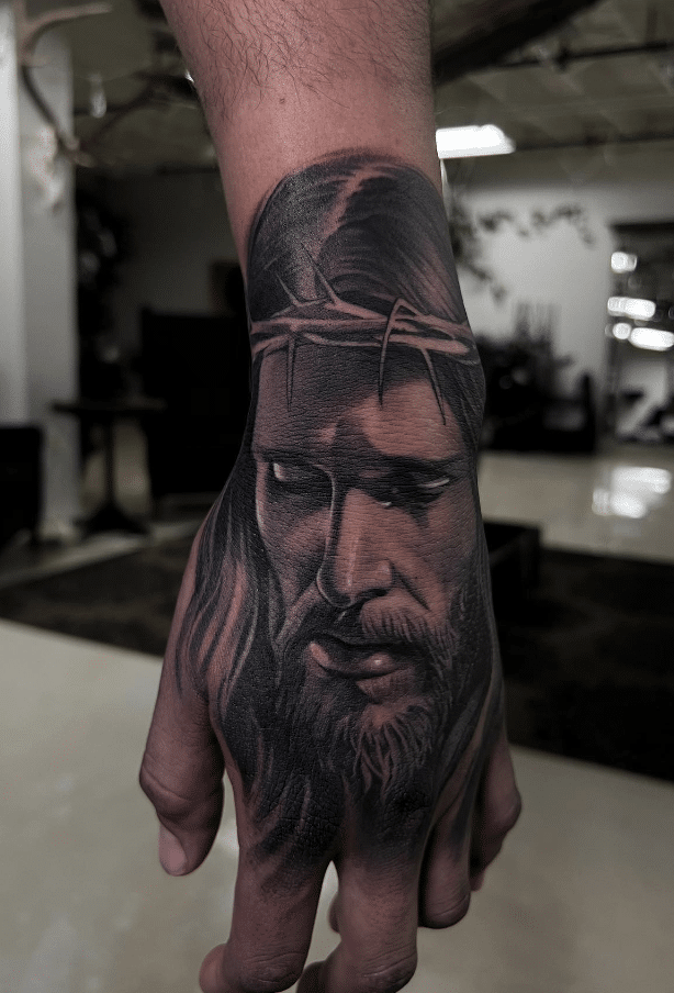 Christ Hand Tattoo