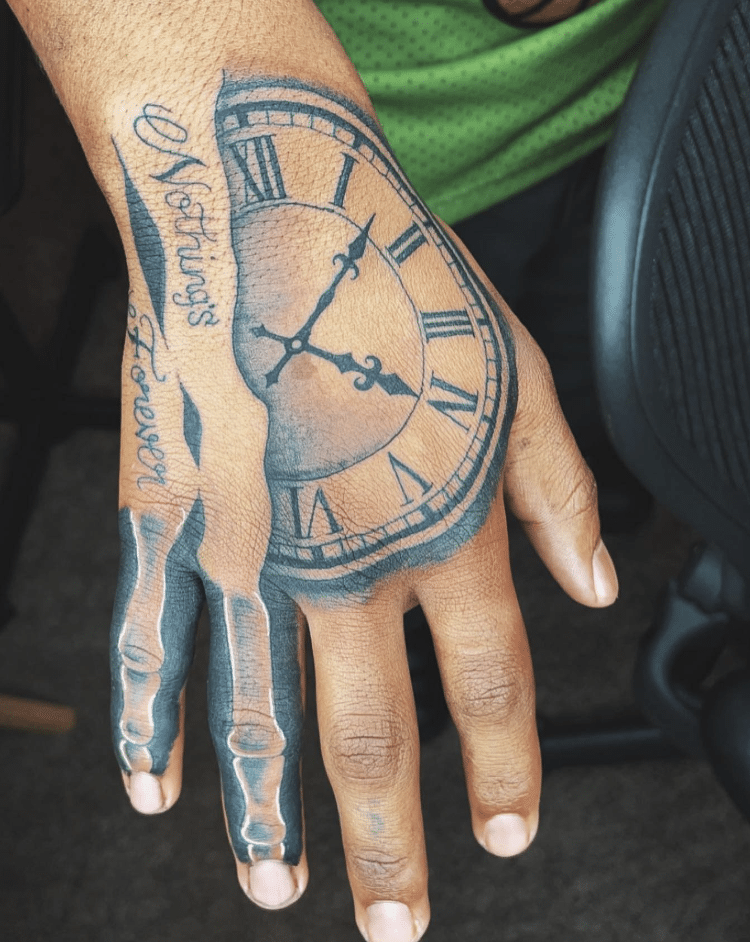 Clock Hand Tattoo