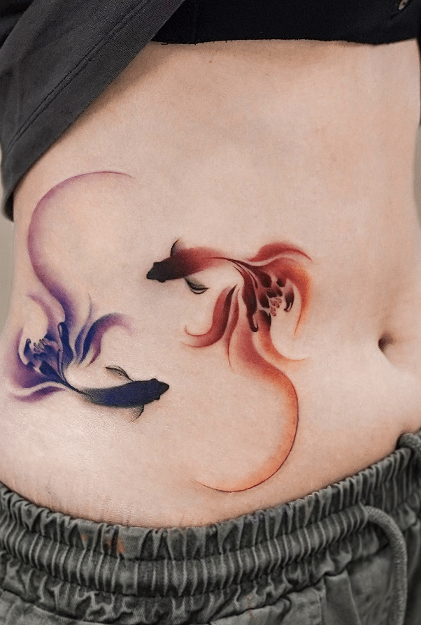 Colorful Koi Tattoo