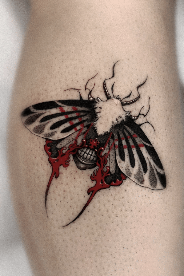 Dark Moth Tattoo Idea