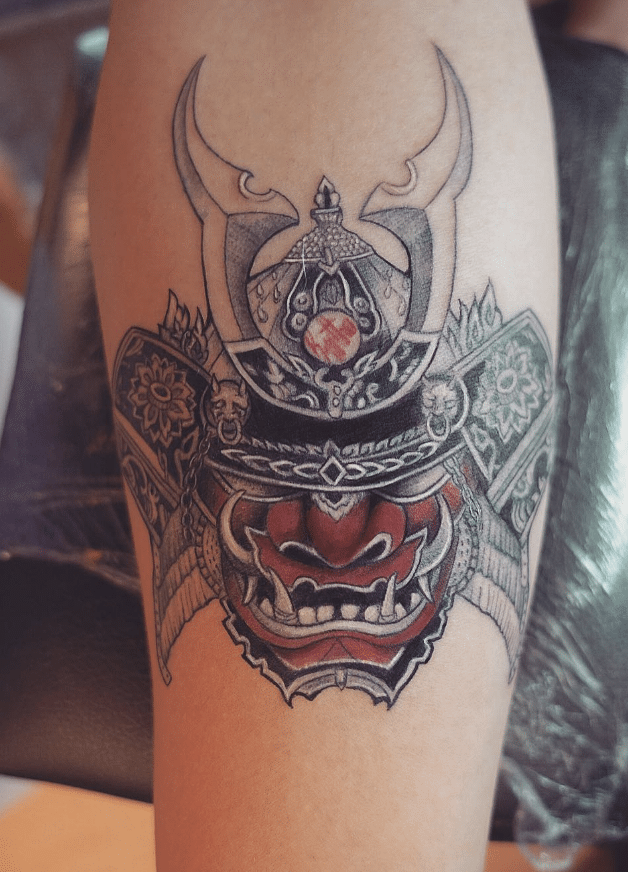 Demon Samurai Mask Tattoo