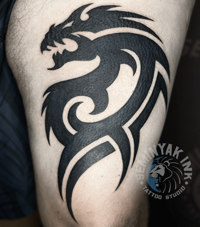 Dragon Head Tribal Dragon Tattoo