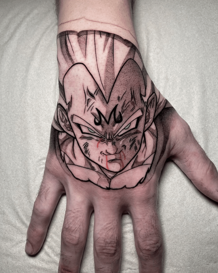 Dragonball Hand Tattoo