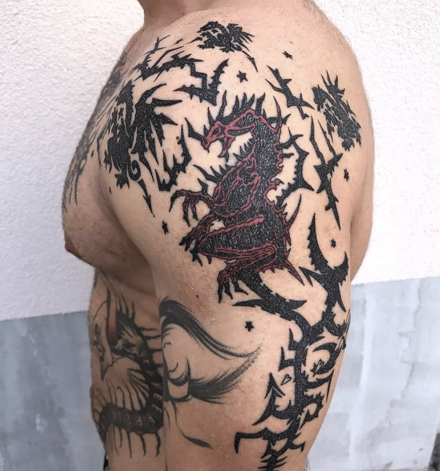 Dragon’s Nest Tribal Dragon Tattoo