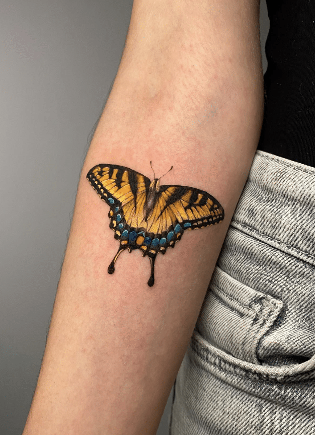 Eastern Tiger Swallowtail Butterfly Tattoo