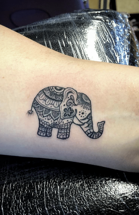 Elephant Wrist Tattoo