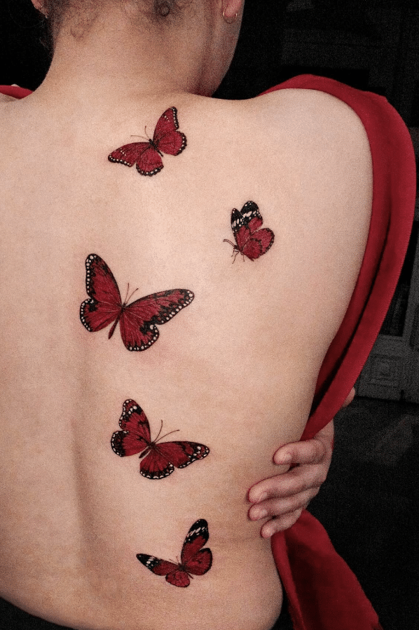 Family Of Butterflies Tattoo
