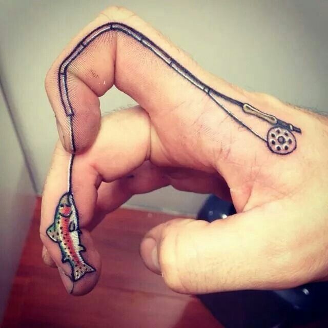 Funny Finger Tattoo Design